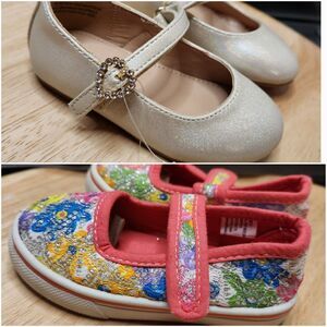 Toddler Girls Shoe Lot Size 5 – Canvas & Ballet Flats (2 Pairs)